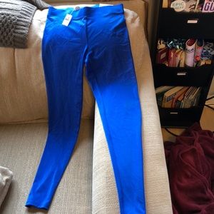 PINK electric blue leggings